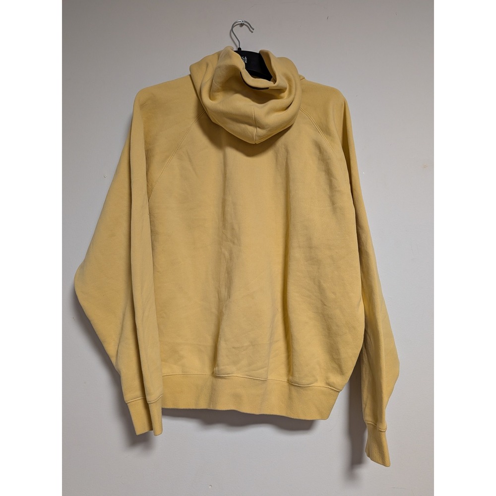 Fear of God Essentials Hoodie Yellow Lemonade Logo Pullover Sweatshirt Mens L - Picture 7 of 13